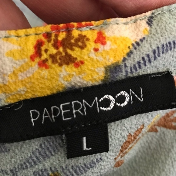 Papermoon floral sleeveless summer blouse top shirt. Women’s large. - Picture 7 of 10